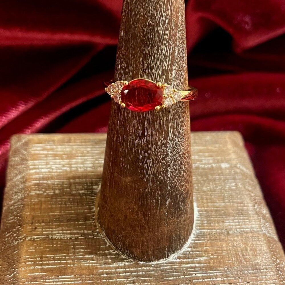 Aimee Gold Vermeil Gemstone Ring Size 6